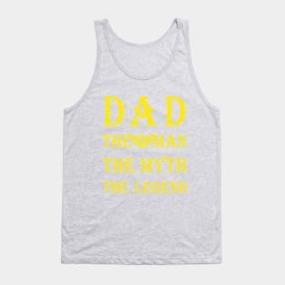 Dad- The Legend - Yellow Tank Top